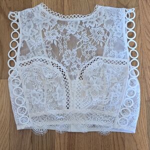 Victoria's Secret White High Neck Bra Top